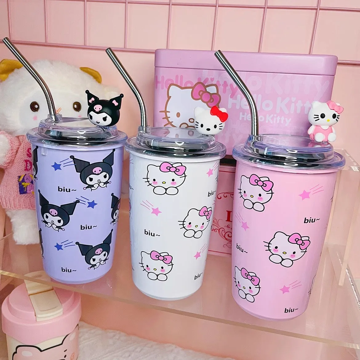 Cartoon Anime Vacuum Water Bottle PN6250