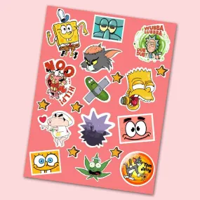 Cartoon Mini Sticker Sheet