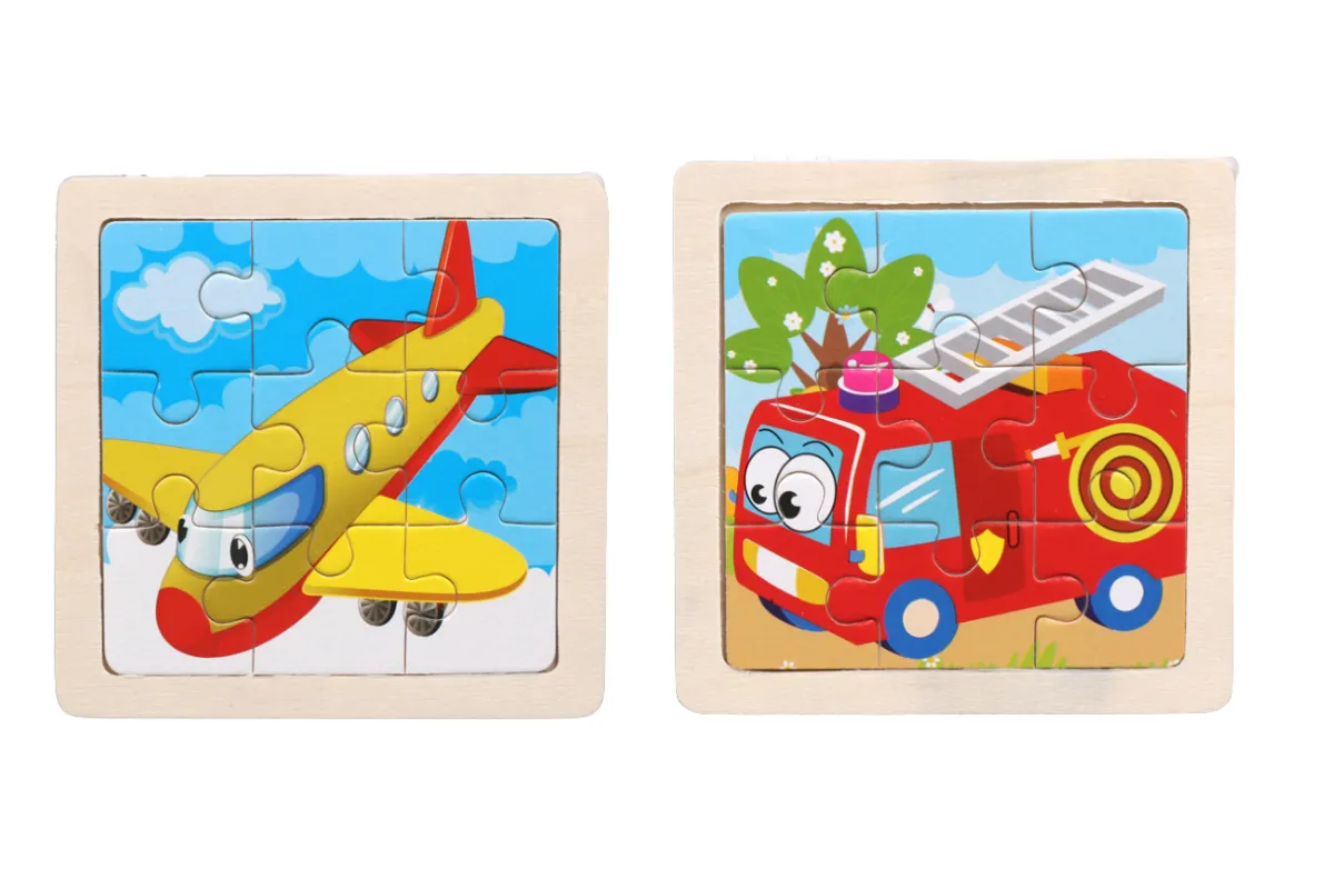 Cartoon Transport Mini Wooden Puzzle