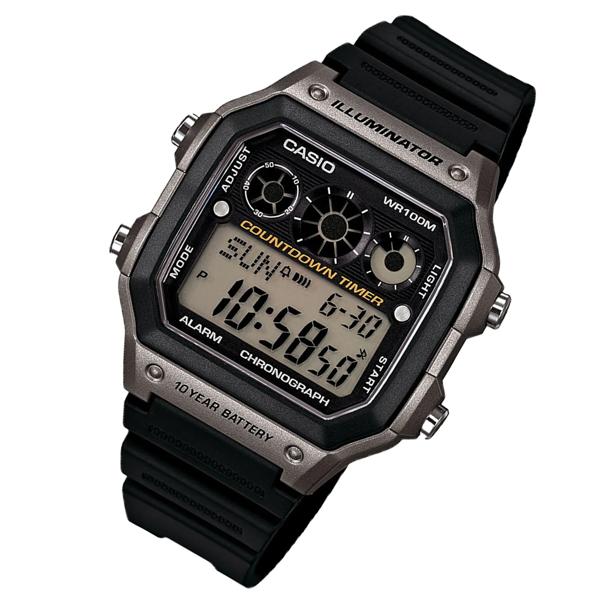 Casio Illuminator Digital Men's Sports Watch - AE1300WH-8A