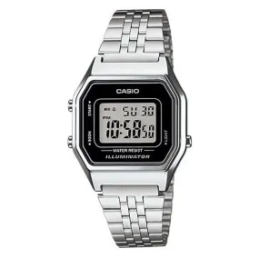 Casio Ladies Watch Digital Vintage Classic Jubilee Silver LA680WA-1DF