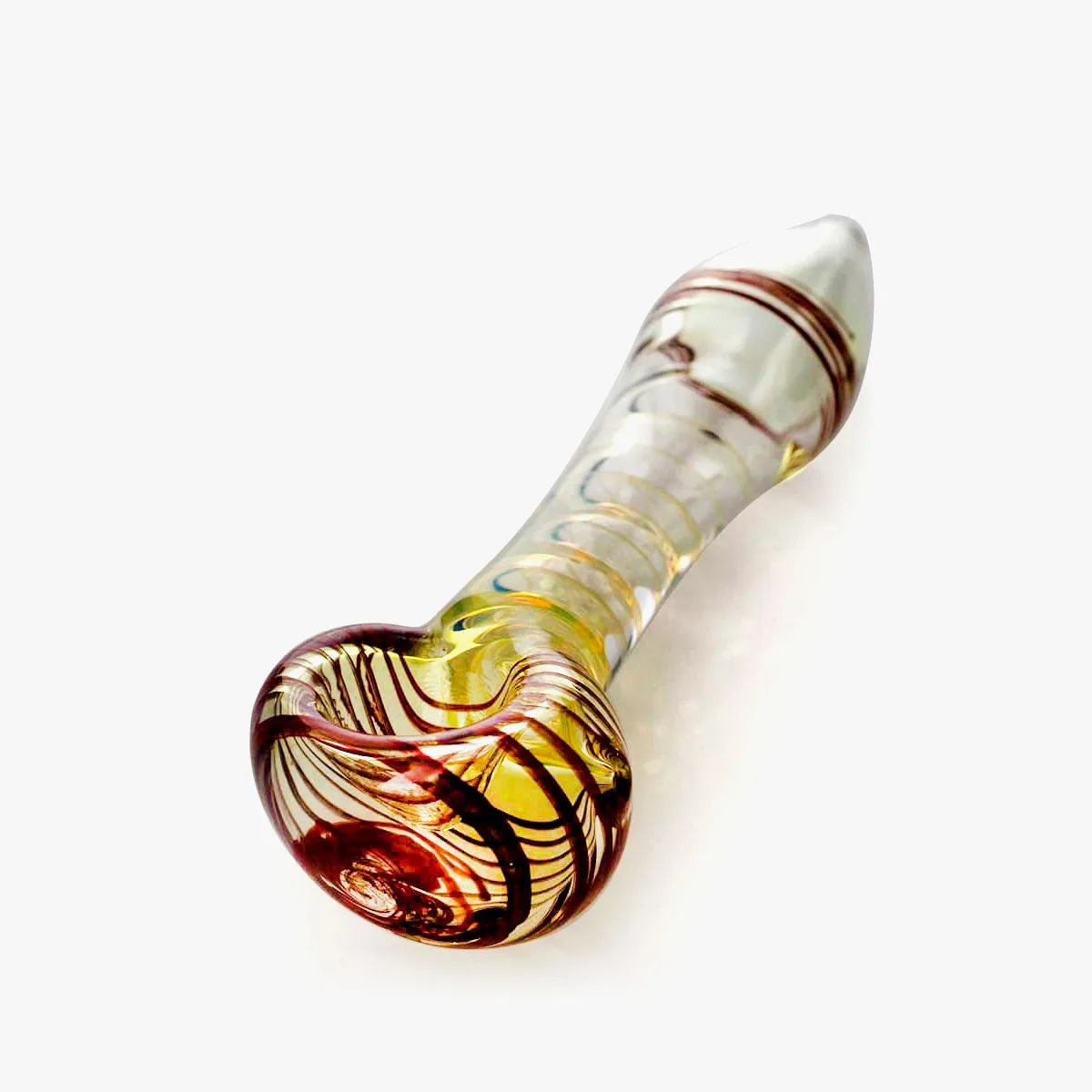 Changing Colors Spiral Glass Hand Pipe