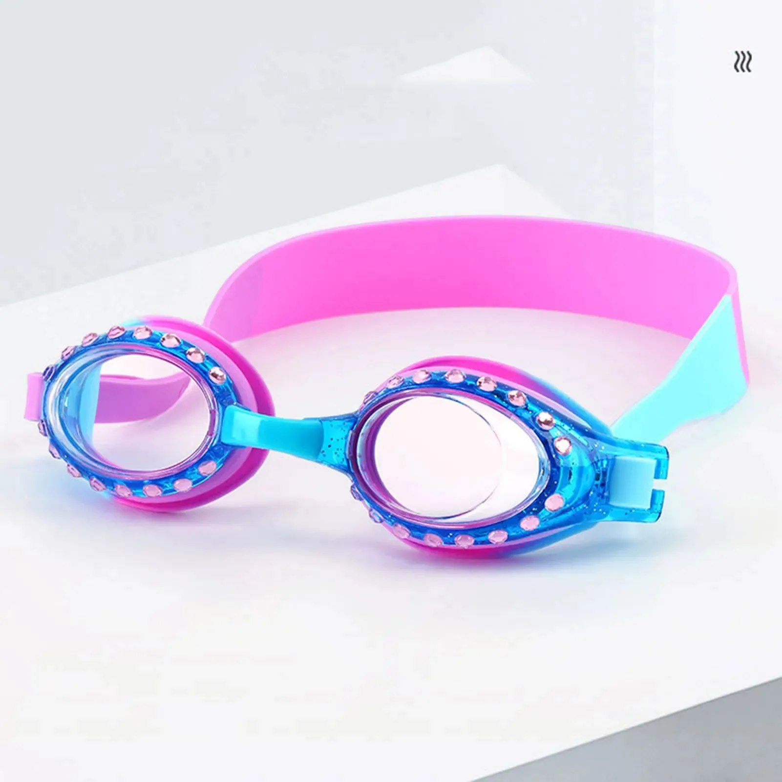 Children's Swimming Goggles Aqua and Pink