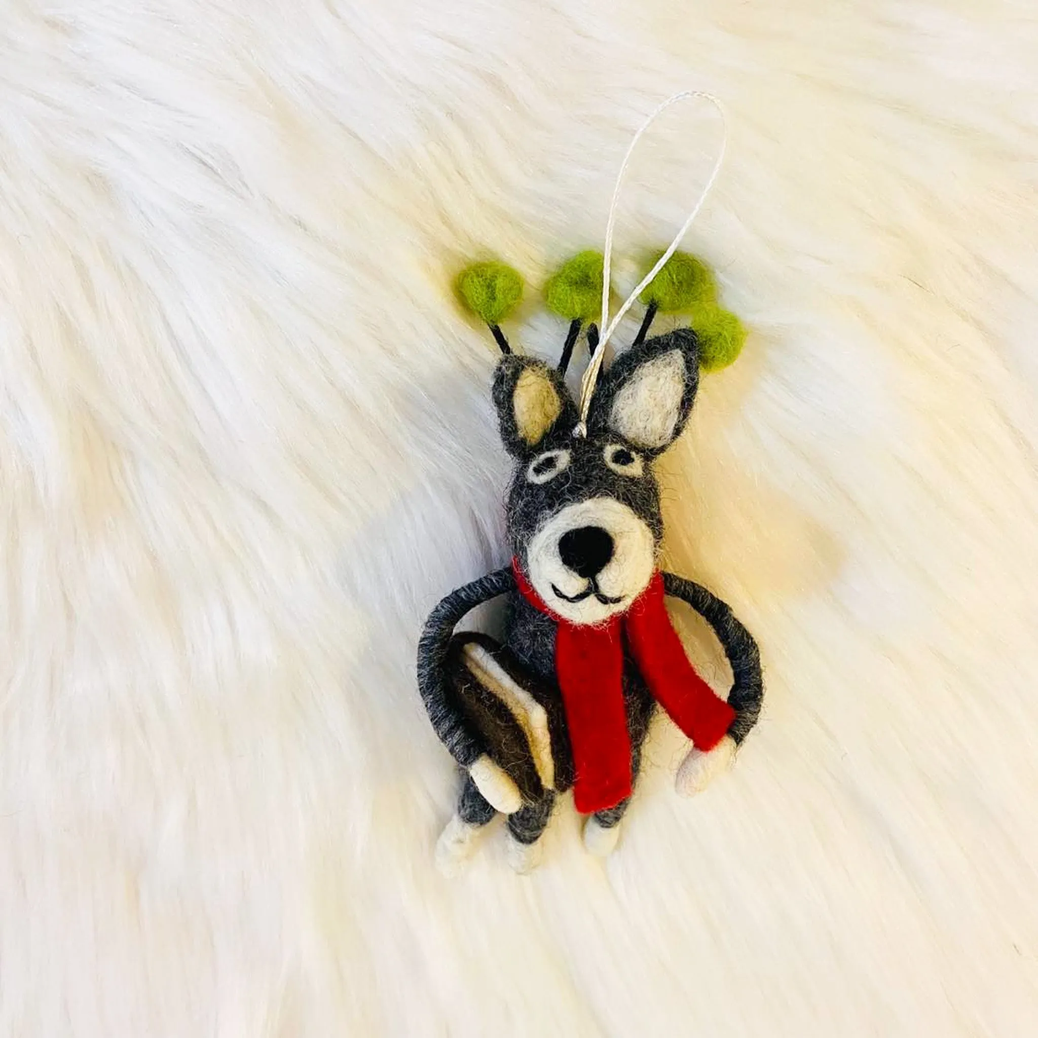 Christmas Reindeer  Felted  Ornaments