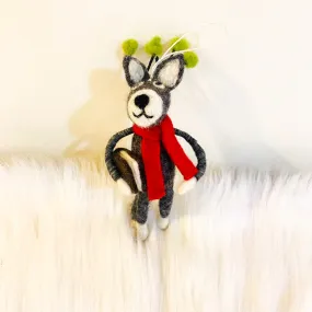 Christmas Reindeer  Felted  Ornaments