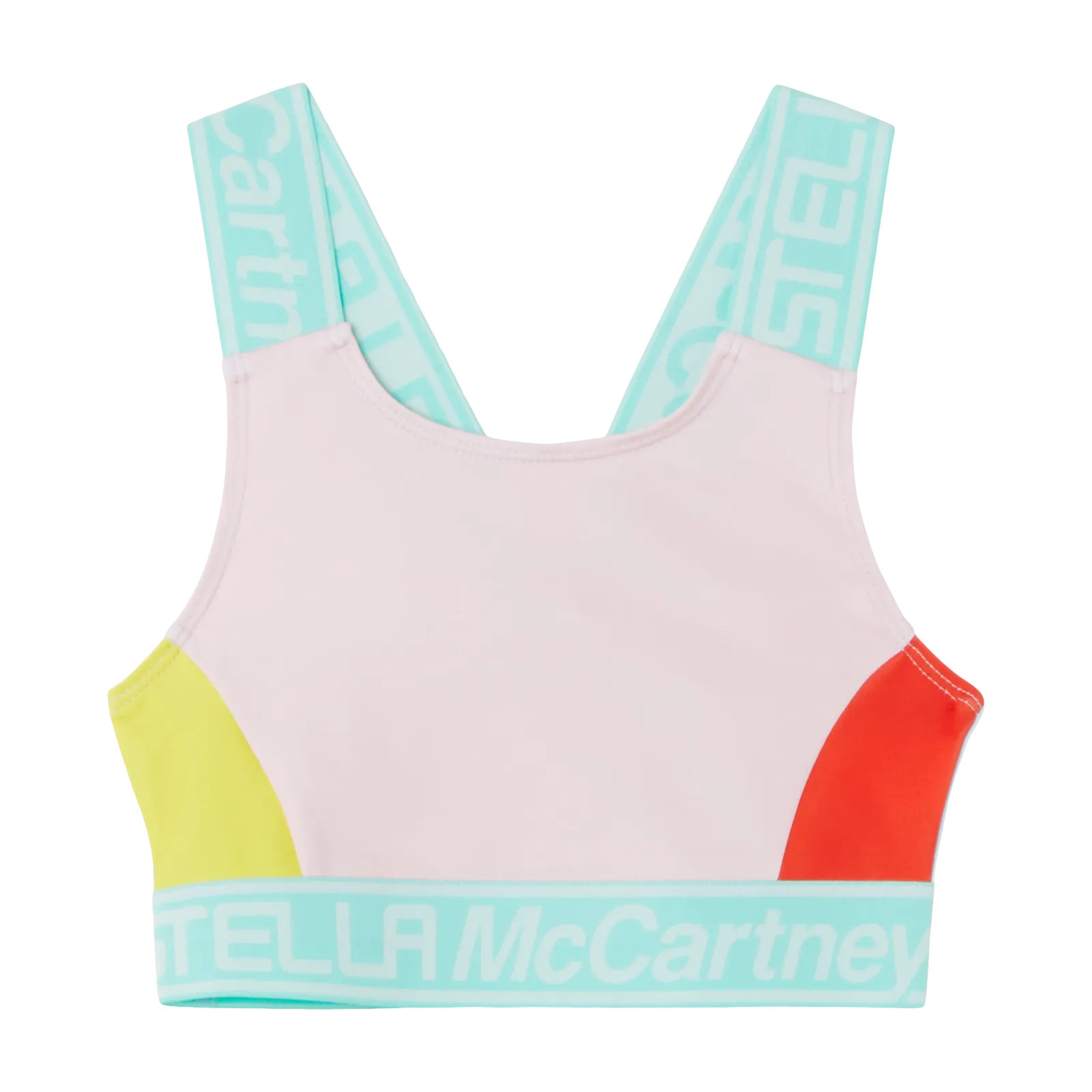 Colour-block Sports cropped top