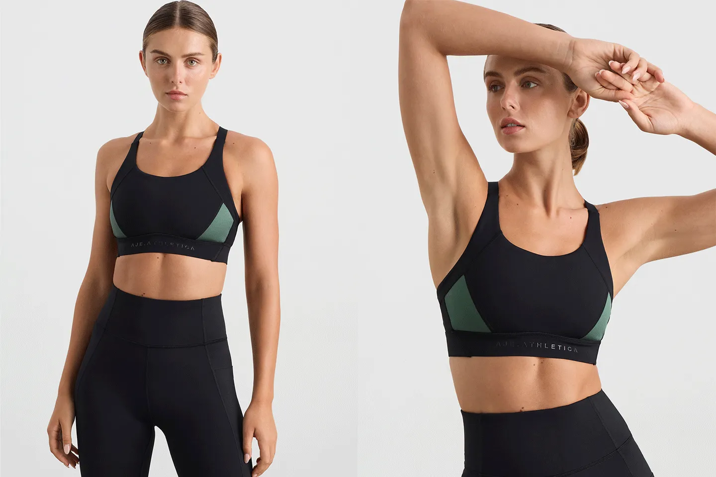 Contrast Adjustable Strap Sports Bra 321