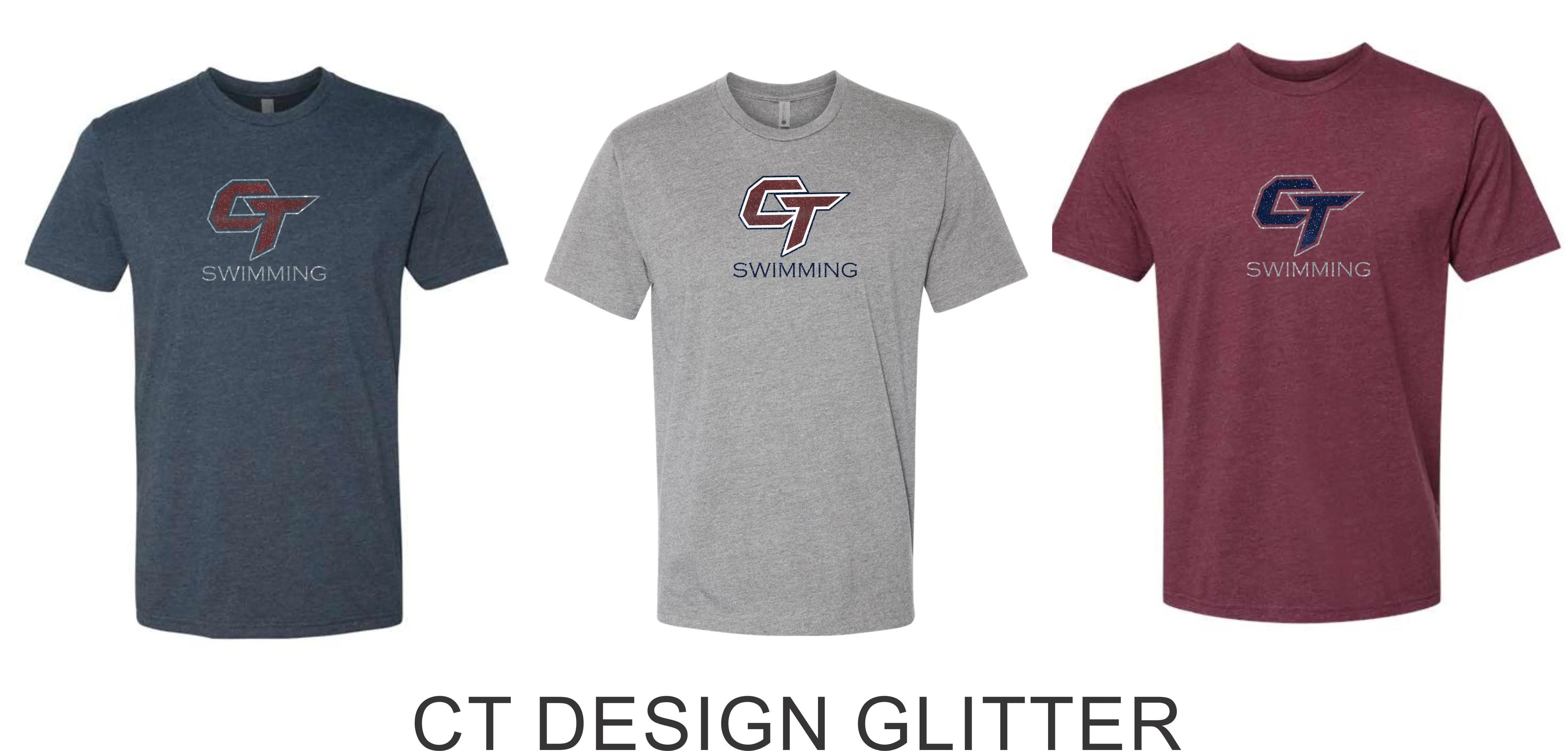 CT Swimming Unisex Tee- Matte or Glitter