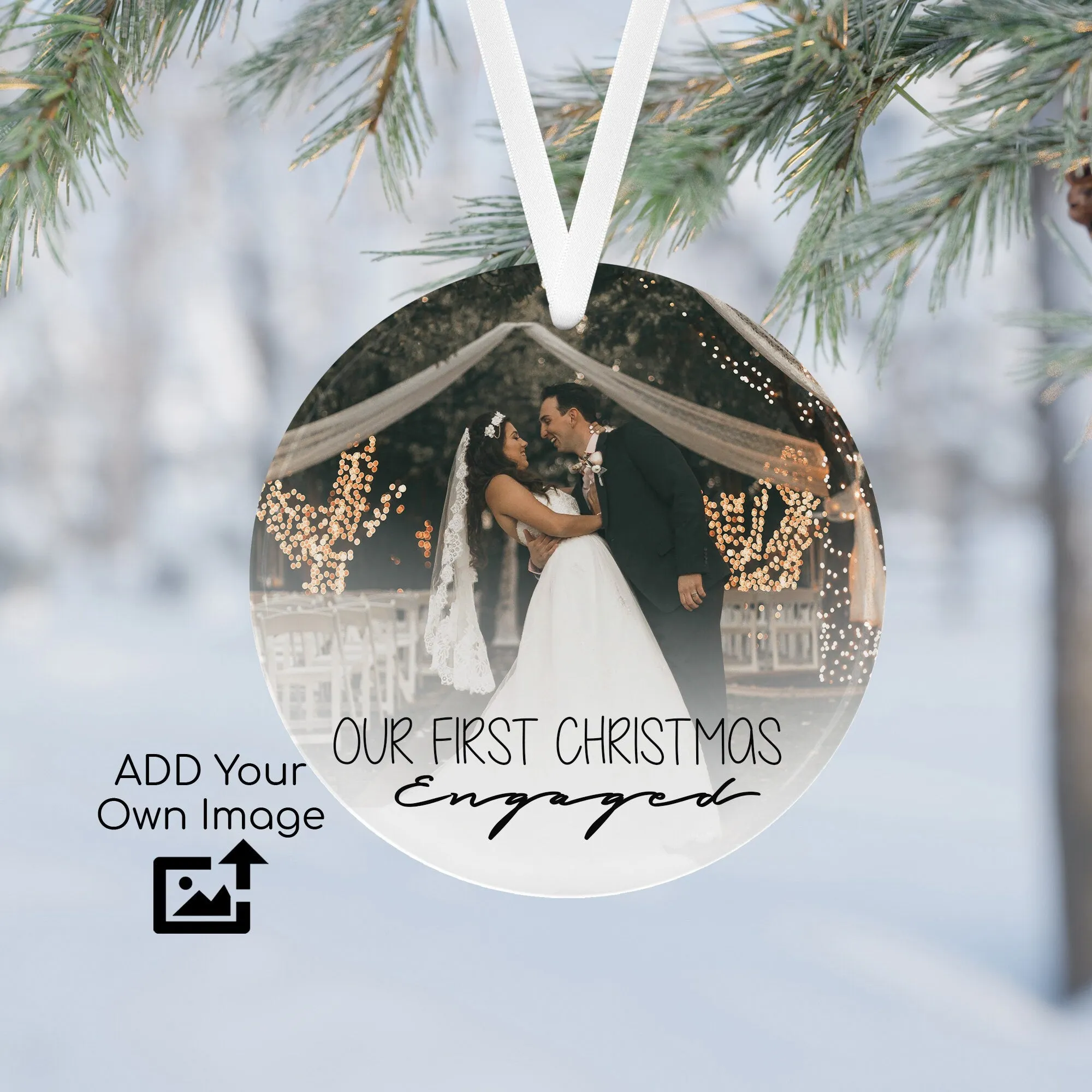 Custom Christmas Engaged Ornaments