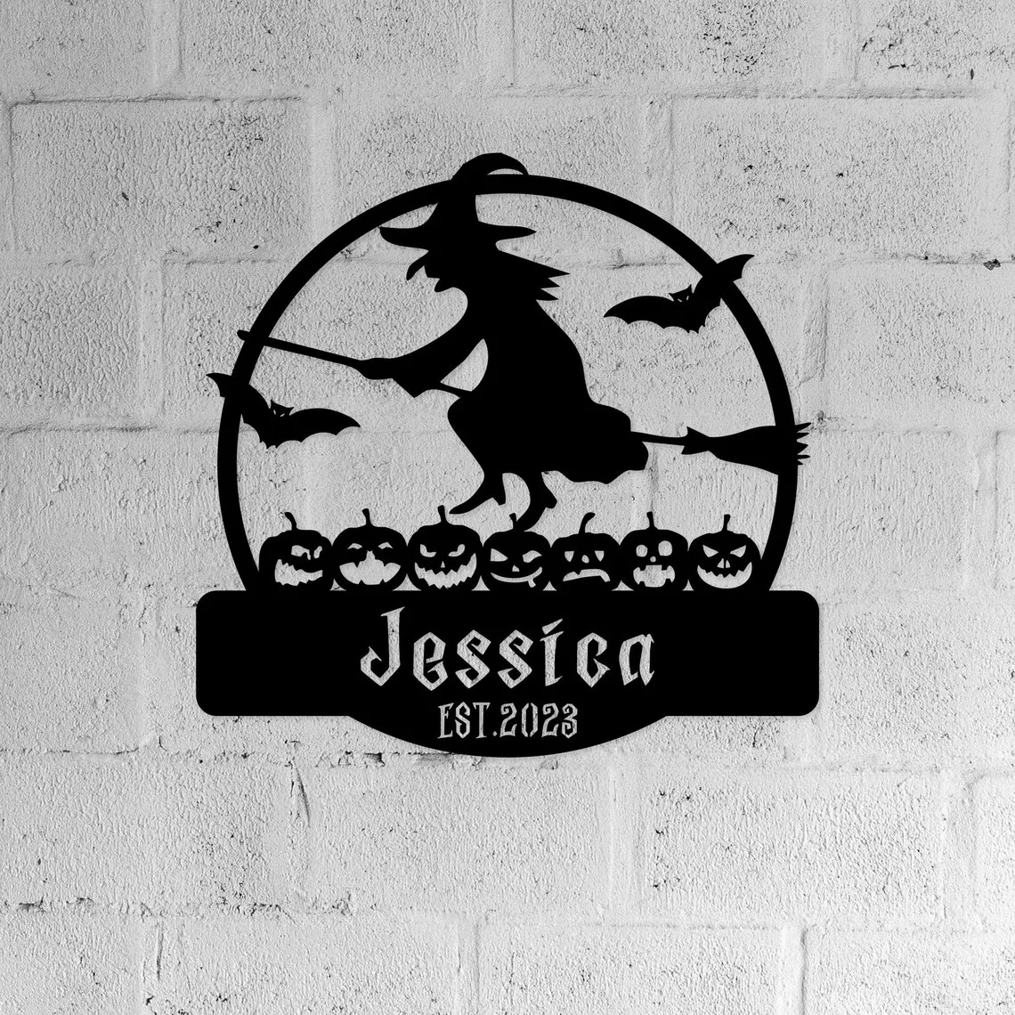 Custom Text Outdoor Garden Courtyard Art Ornaments Iron Halloween Decorations