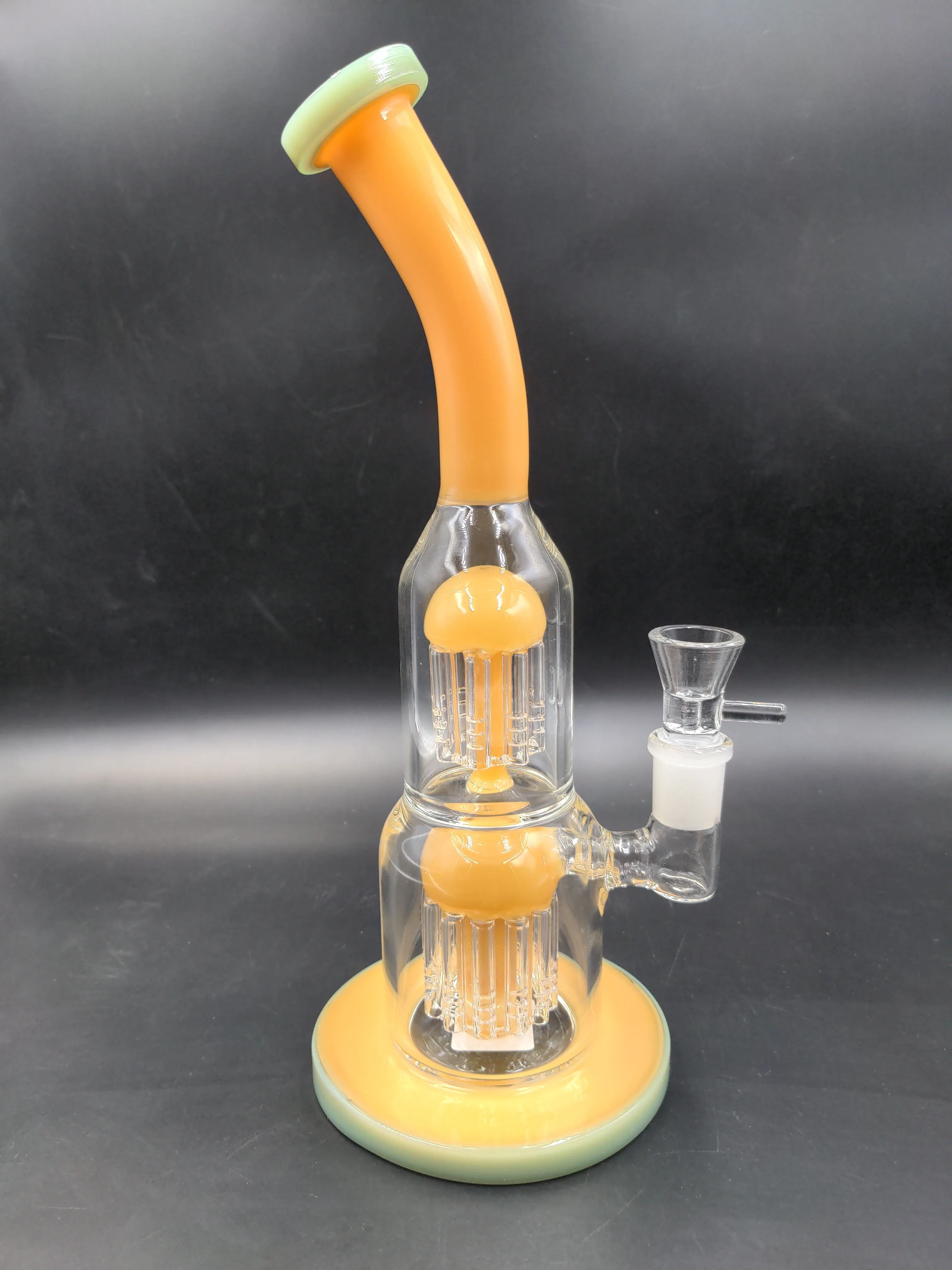 Double Mushroom Perc Water Pipe (11)