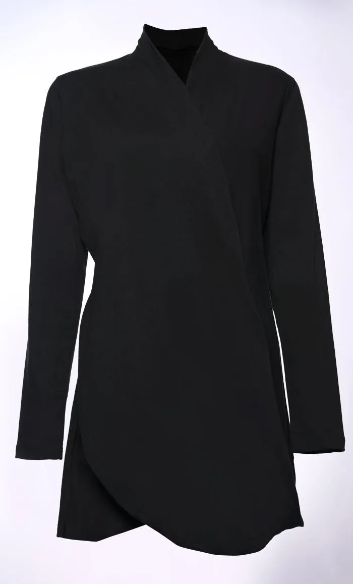 Draped in Style: Fashion-Forward Black Tunic