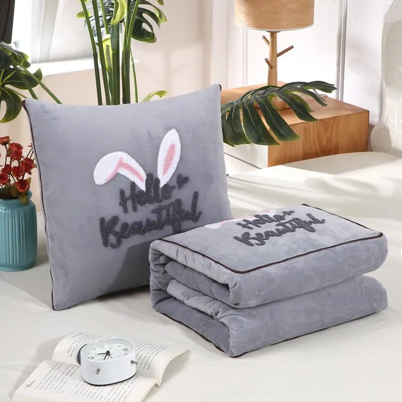 Embroidery Dual-Use Multi-Function Cartoon Pillow