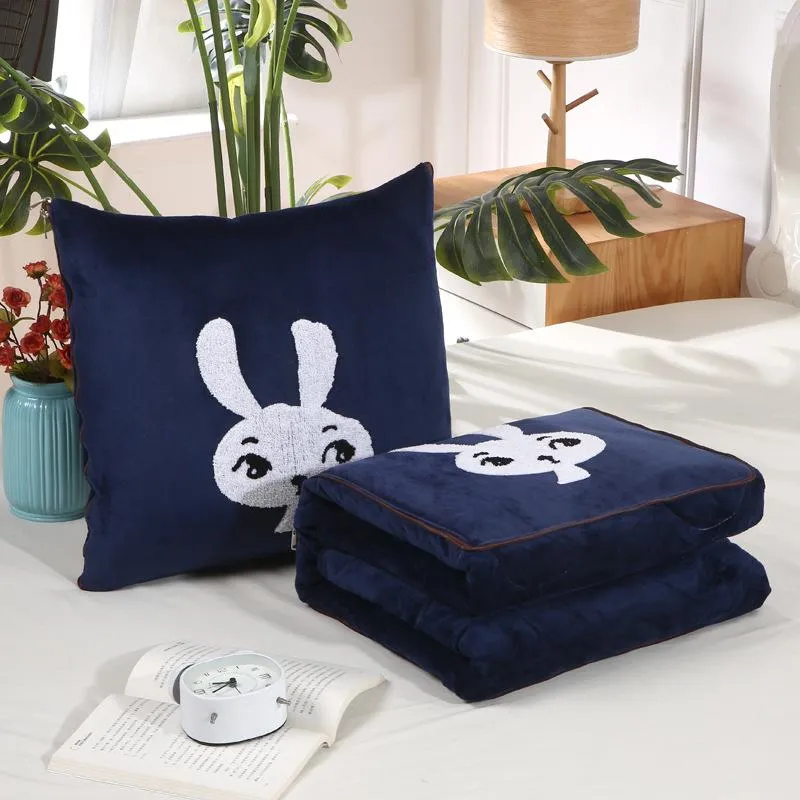 Embroidery Dual-Use Multi-Function Cartoon Pillow