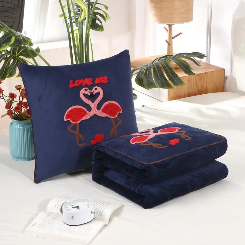 Embroidery Dual-Use Multi-Function Cartoon Pillow