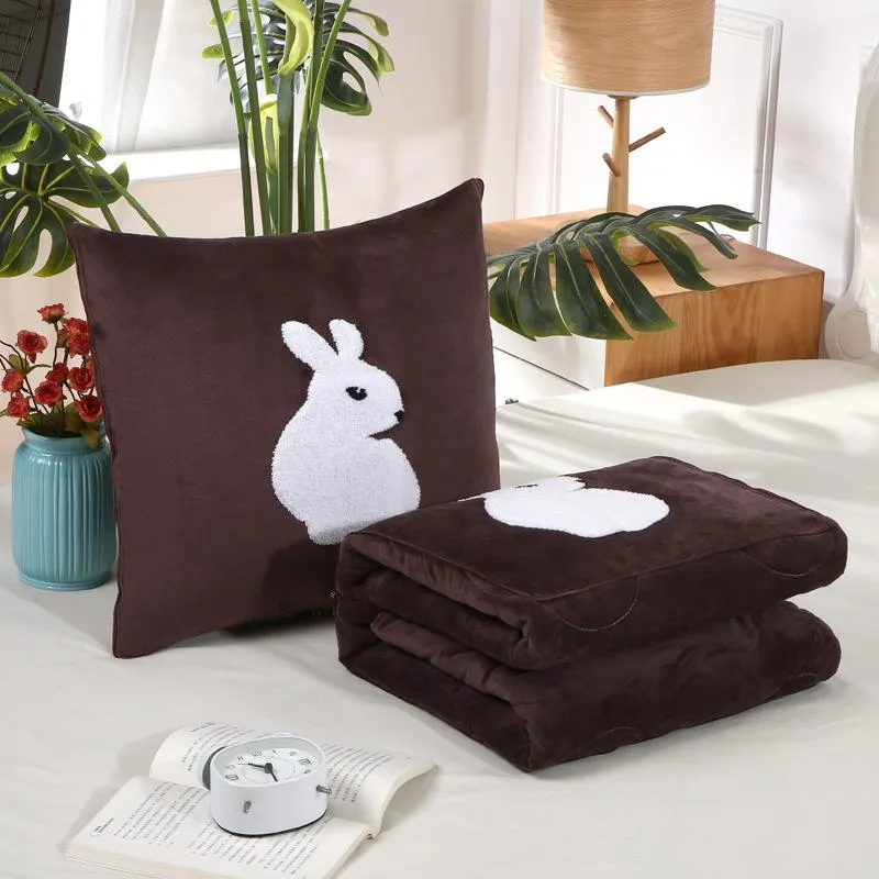 Embroidery Dual-Use Multi-Function Cartoon Pillow