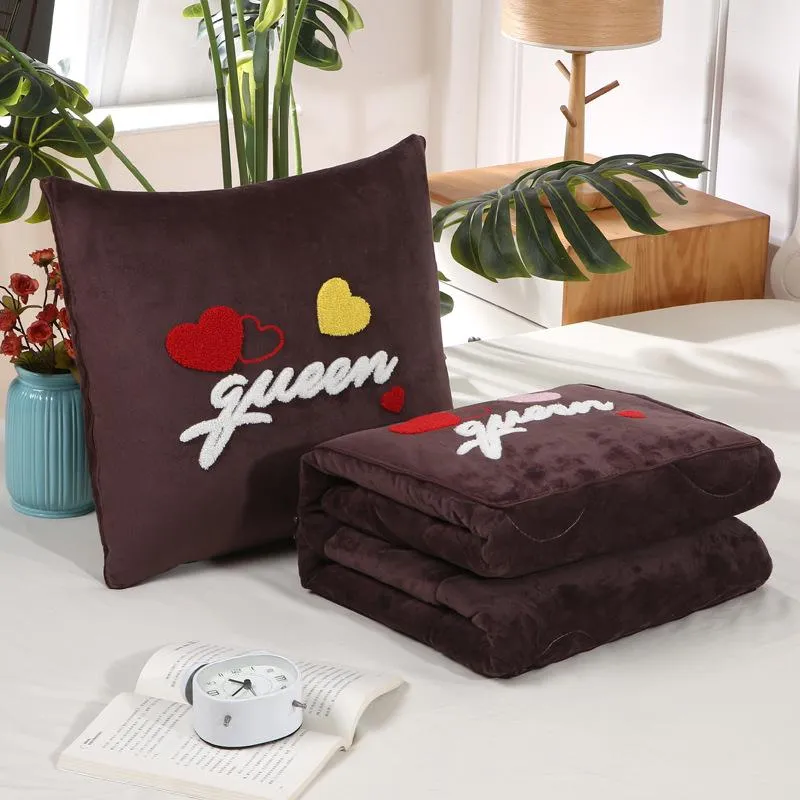 Embroidery Dual-Use Multi-Function Cartoon Pillow