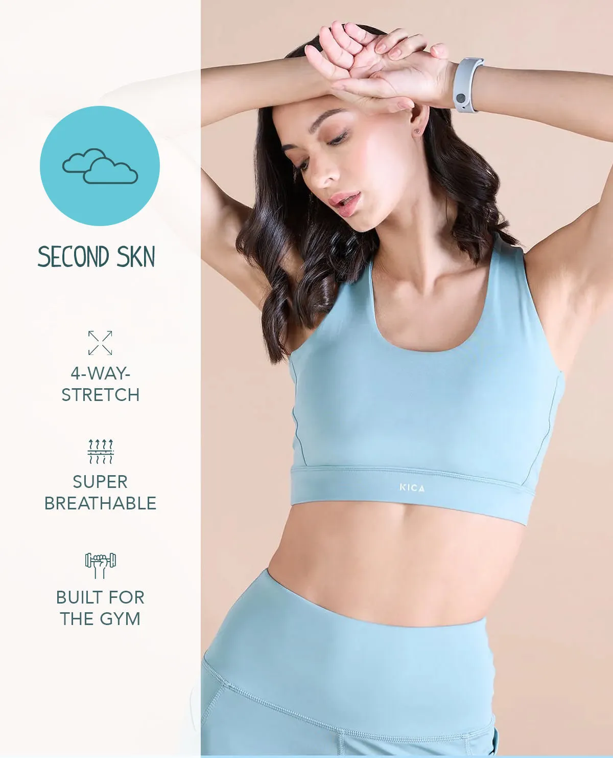 Fashionable Strappy Sports Bra with Removable Pads