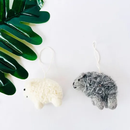 Felt Sheep Ornaments