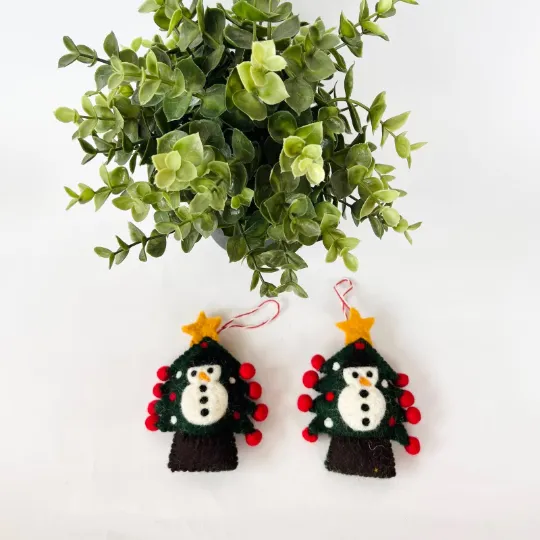 Felt Snowman Ornaments