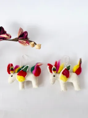 Felt Unicorn Ornaments