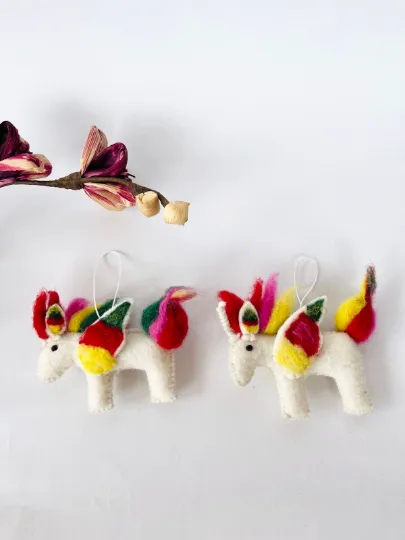 Felt Unicorn Ornaments