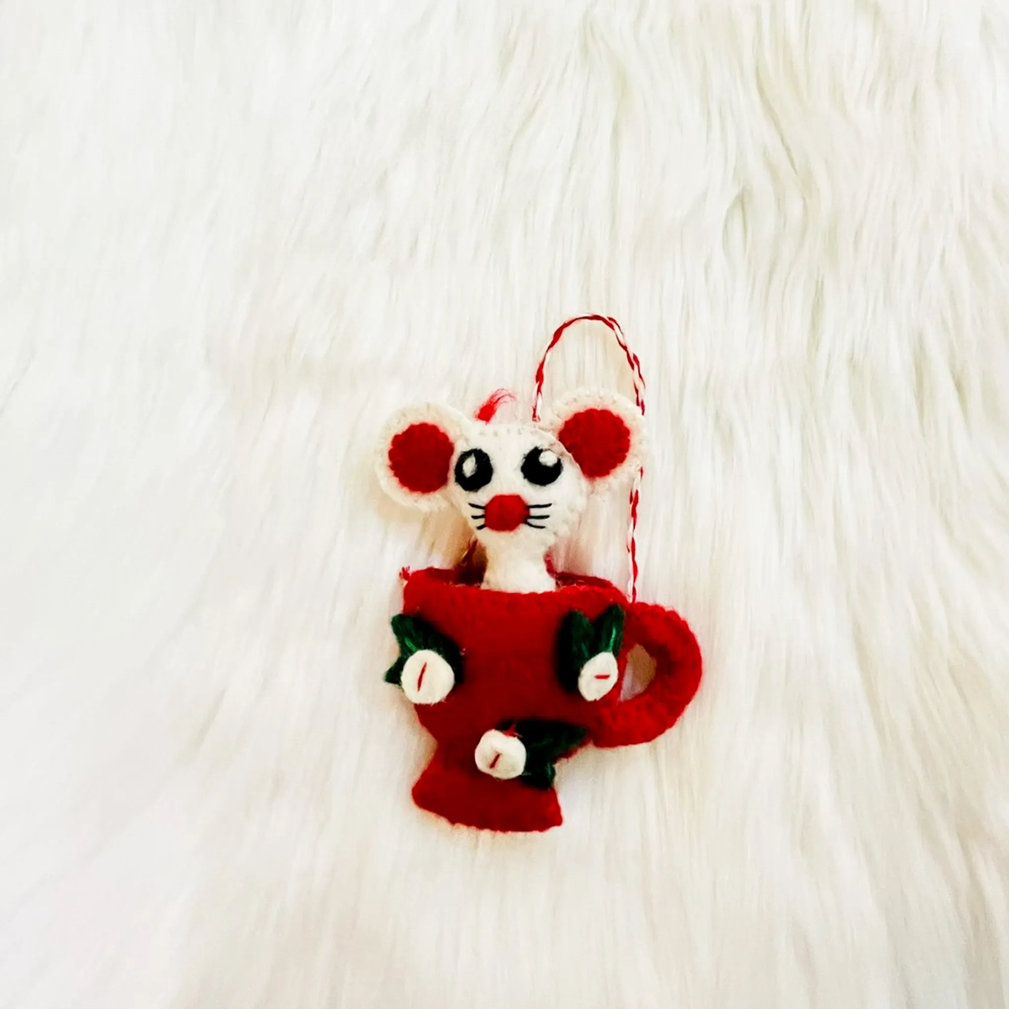 Felted Cat Christmas Ornaments/Holiday Decoration