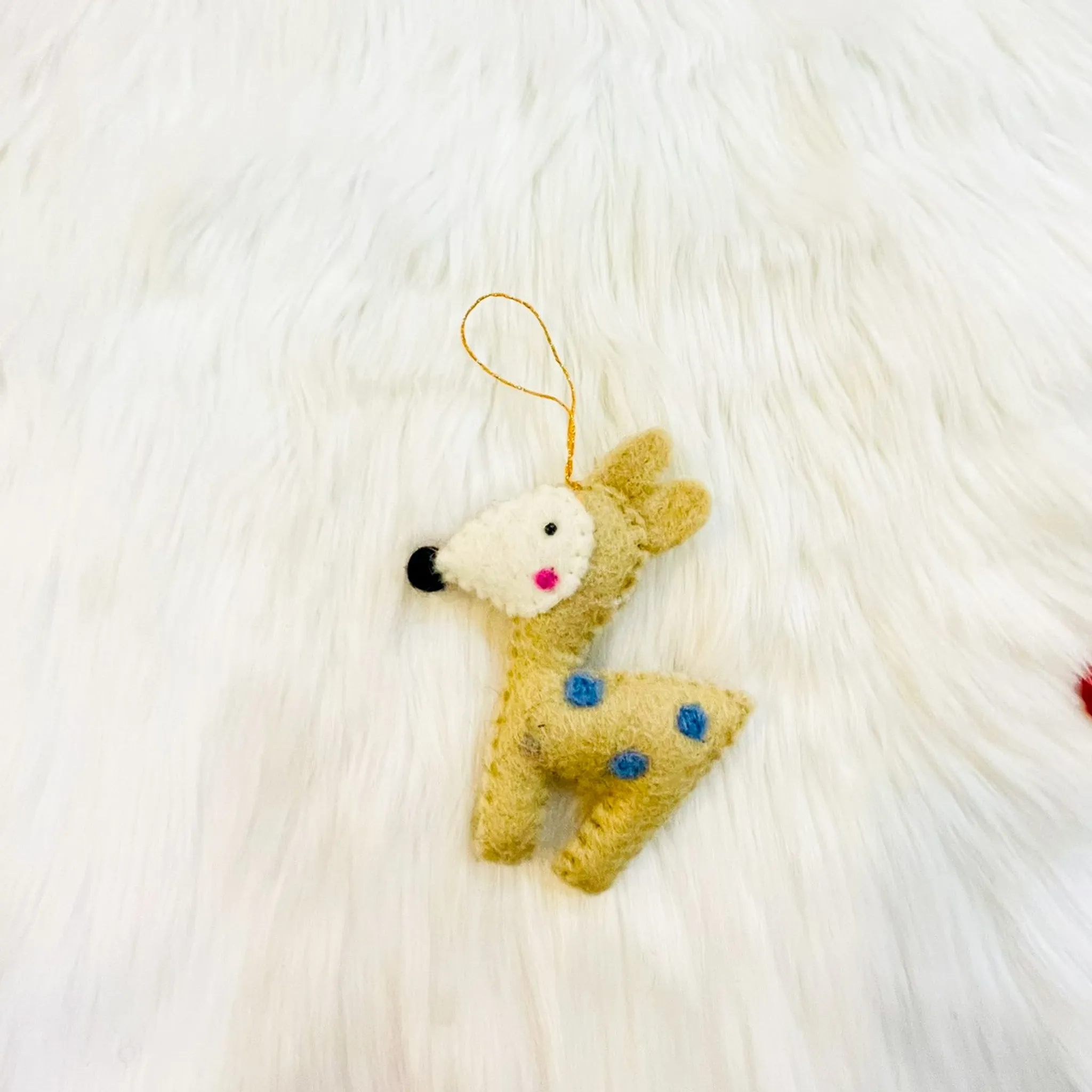 Felted Reindeer Christmas Tree Ornaments