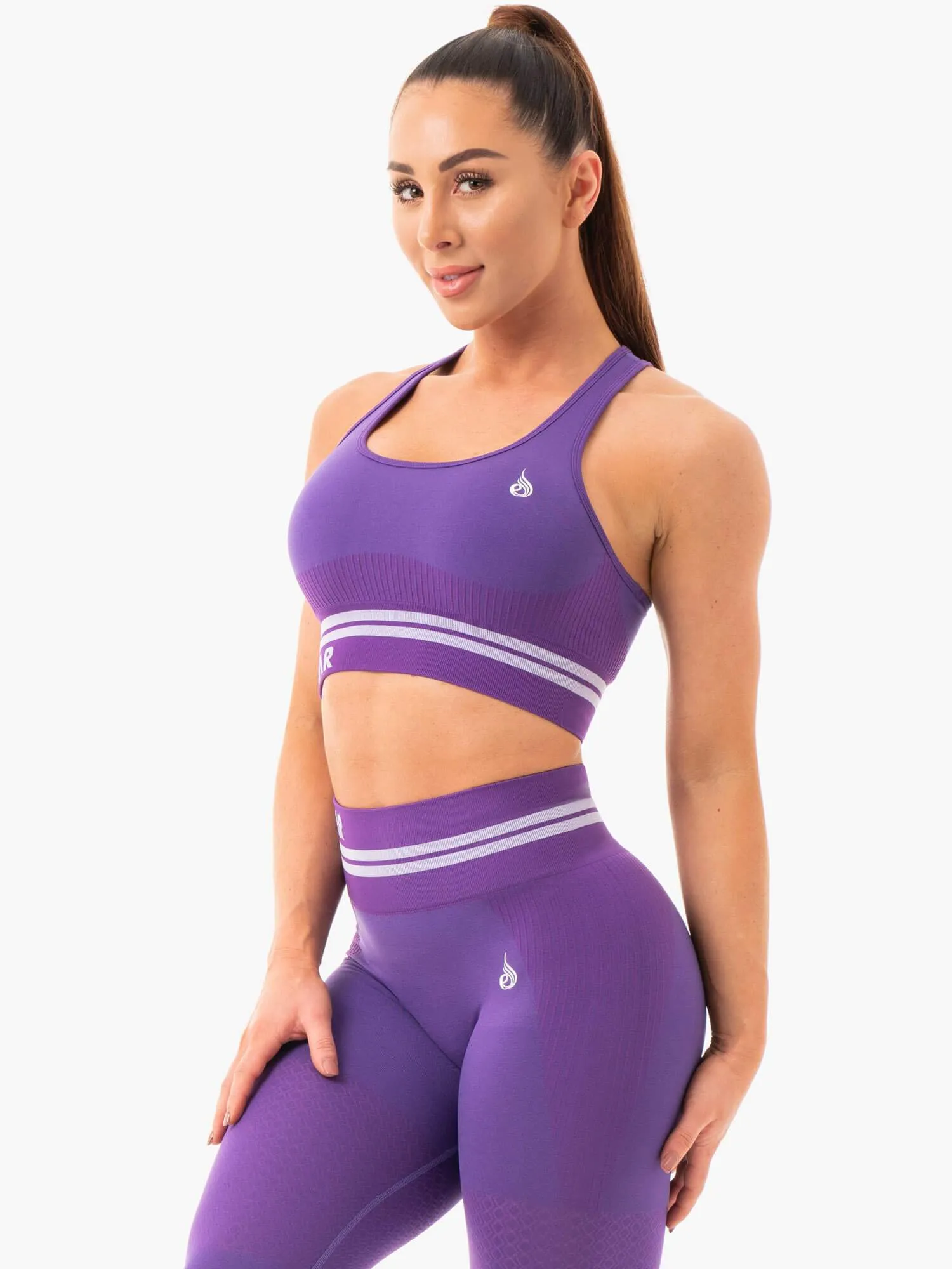 Freestyle Seamless Longline Sports Bra - Purple