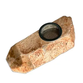 Genuine Lemurian Quartz gemstone Pipe