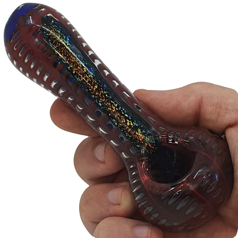 Glass smoking spoon pipe