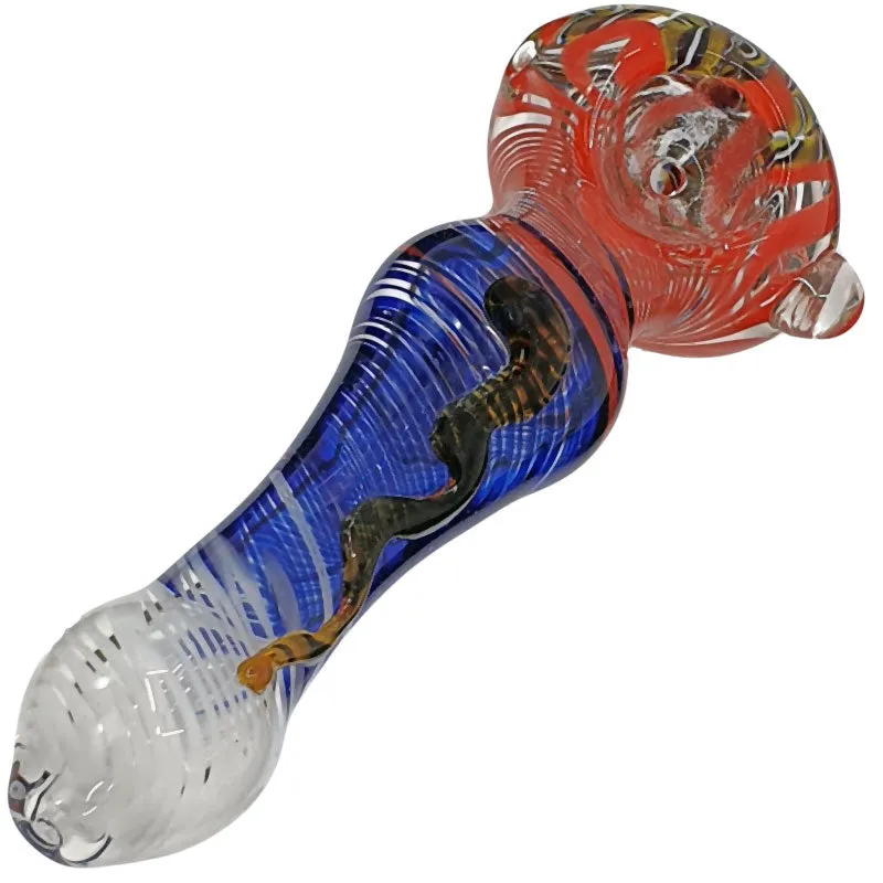 Glass smoking spoon pipe