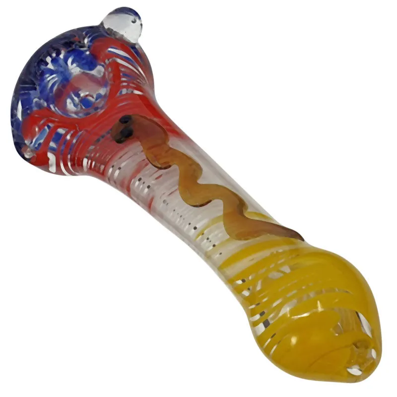 Glass smoking spoon pipe