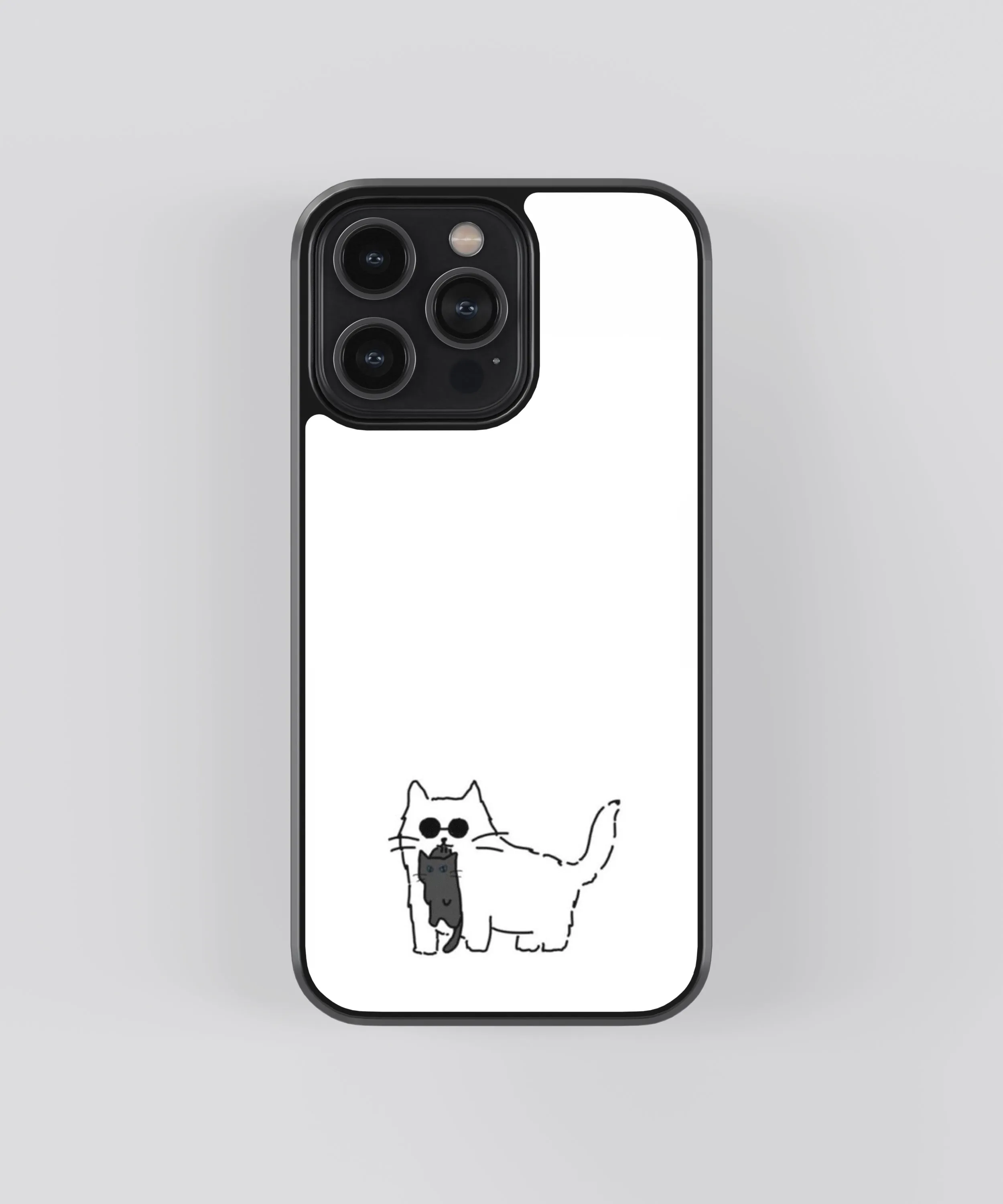 Gojo Cat Anime Glass Phone Case Cover