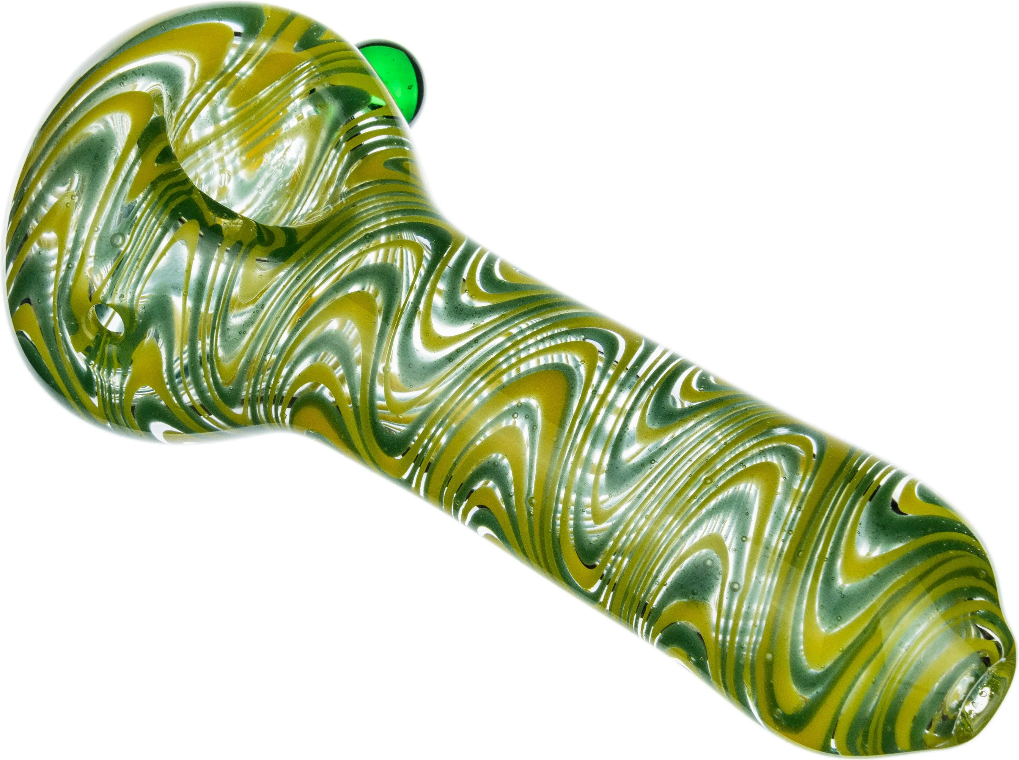 Green Wig Wag Spoon Hand Pipe