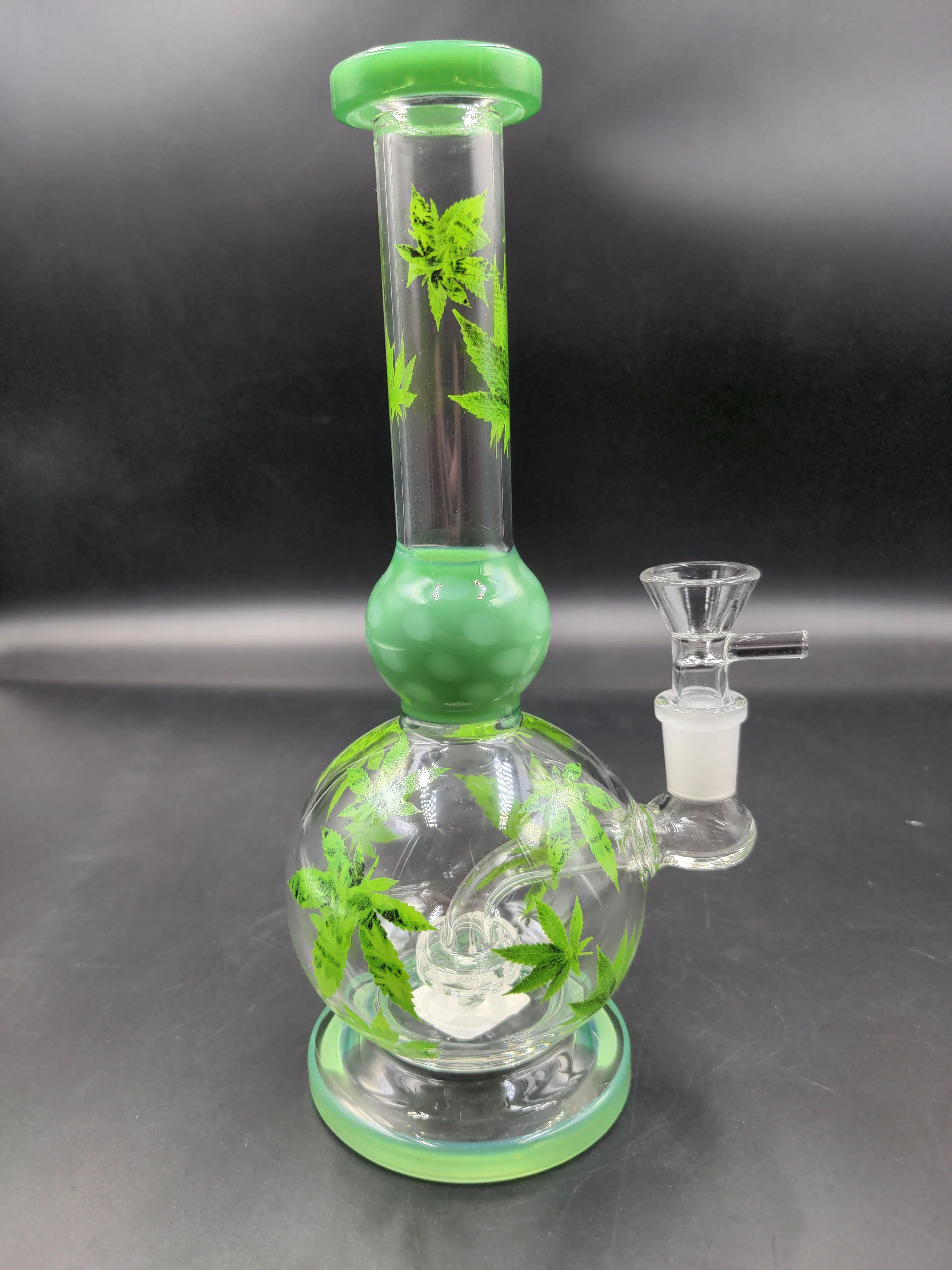 Hemp Leaf Ball Water Pipe - 8.5 | 14mm