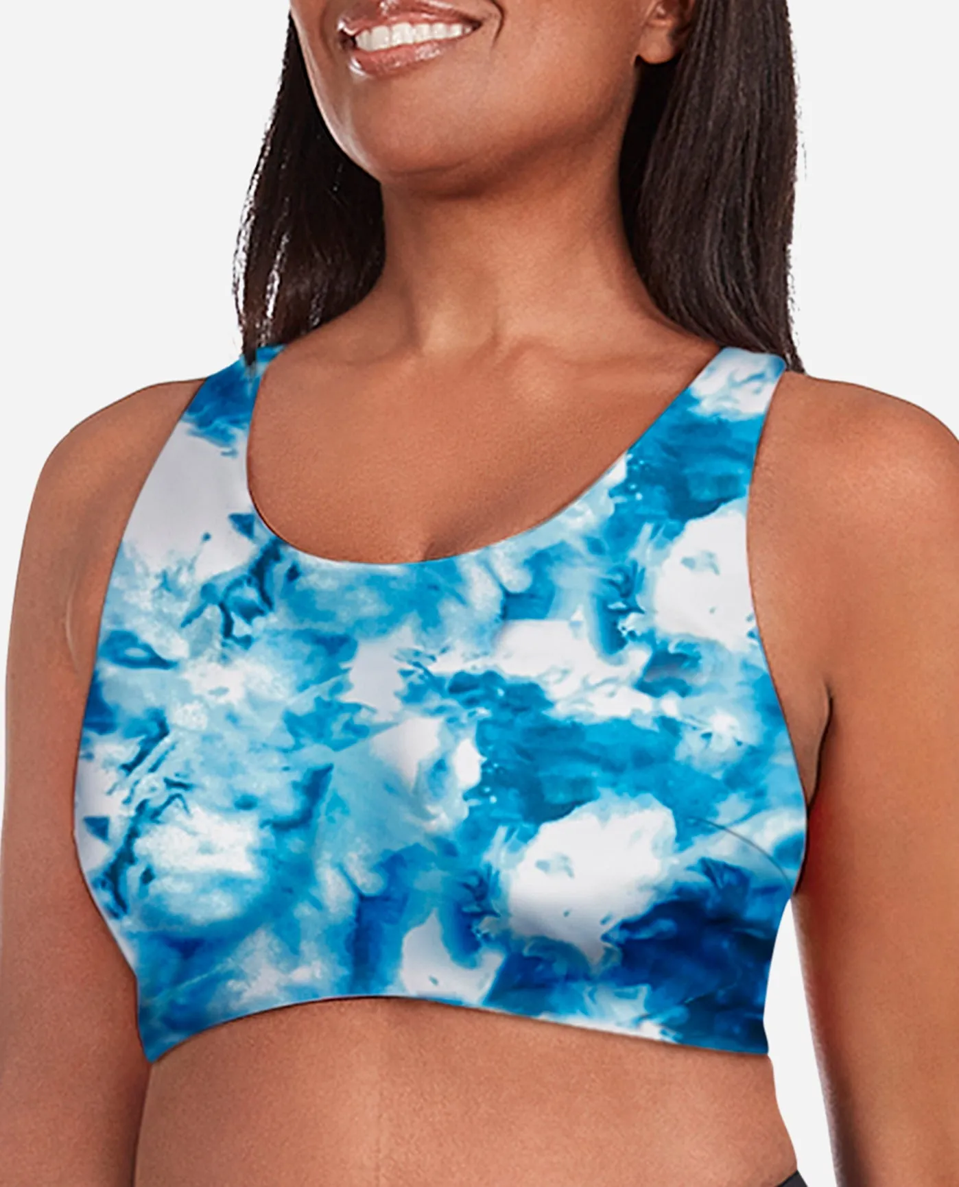 Ice Dye Longline Racerback Sports Bra