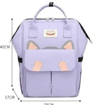 Large Cartoon Cat Kids Backpack