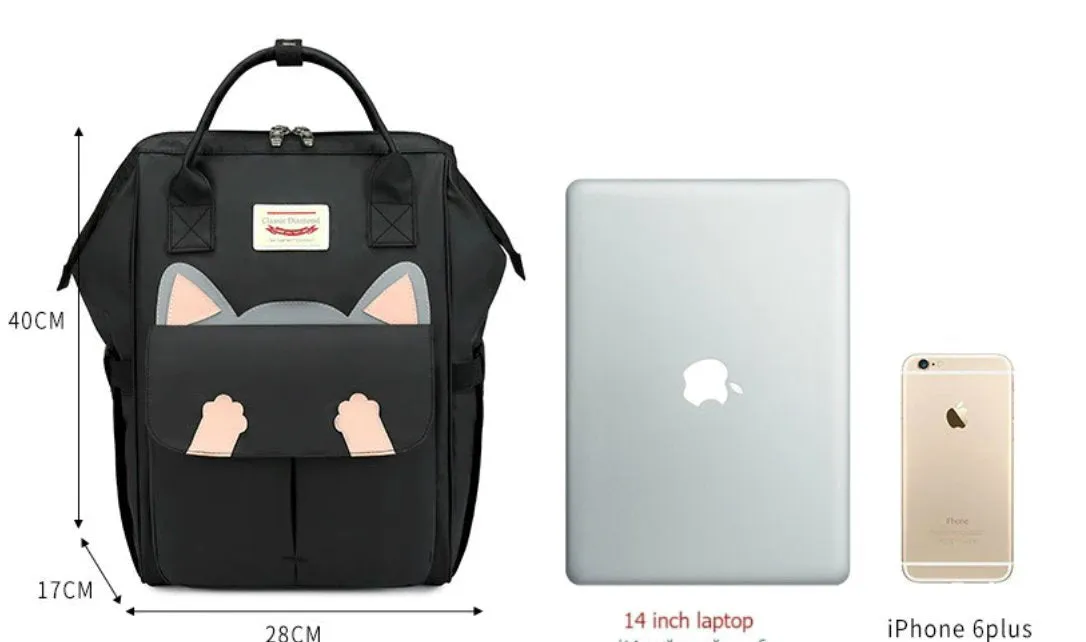 Large Cartoon Cat Kids Backpack