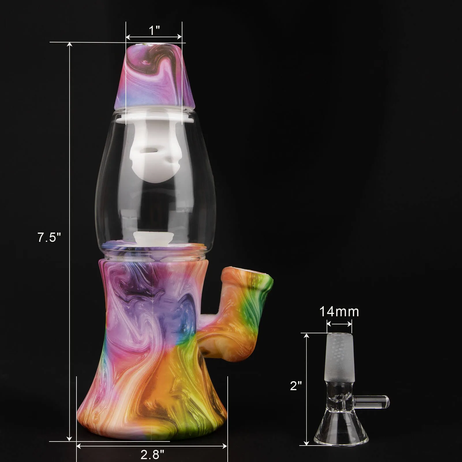 Lava Lamp Silicone Water Pipe