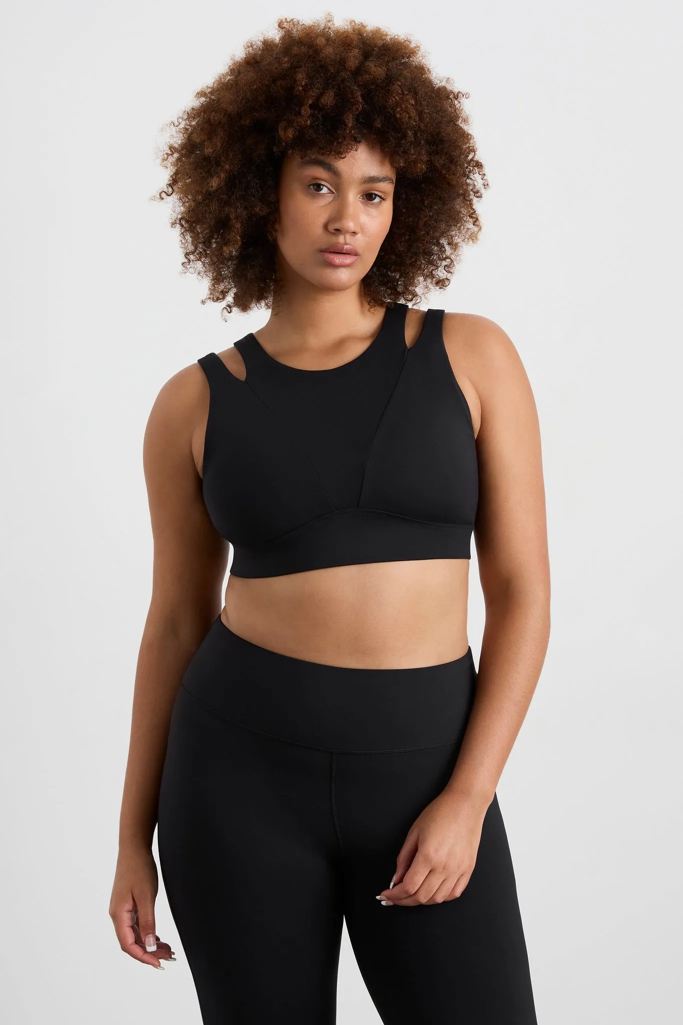 Layered Cut Out Sports Bra 385