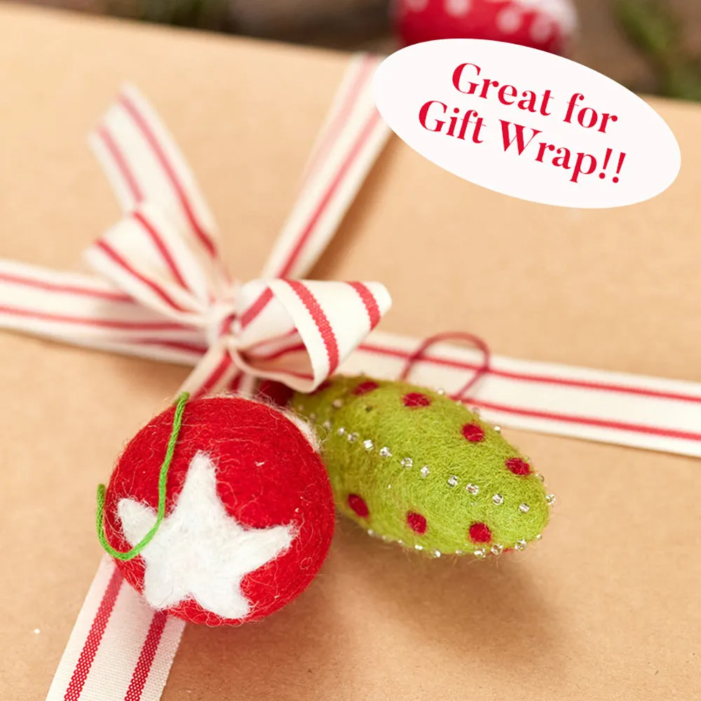 Long Drop Felt Ornaments Pack 3