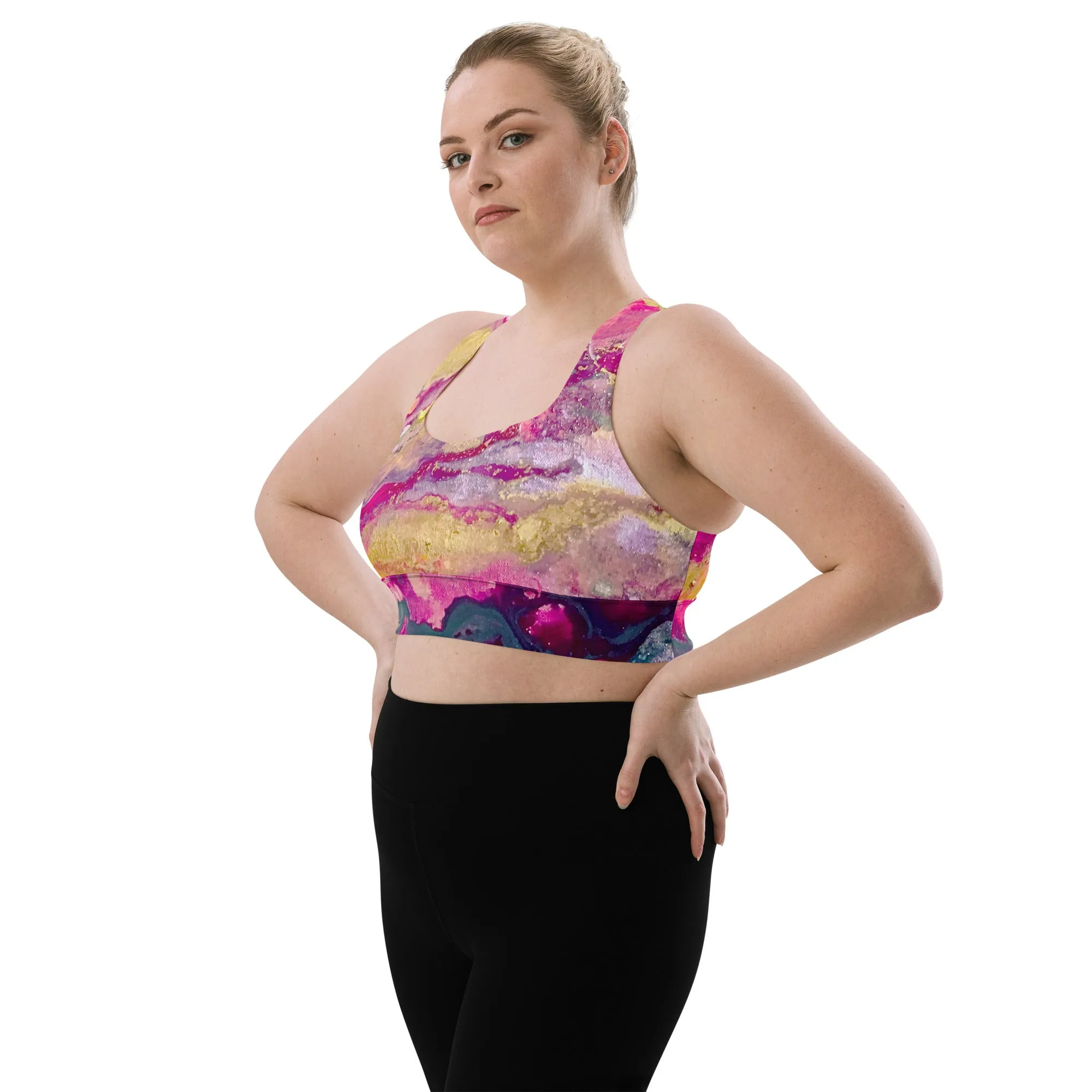 Longline sports bra, Sunrise