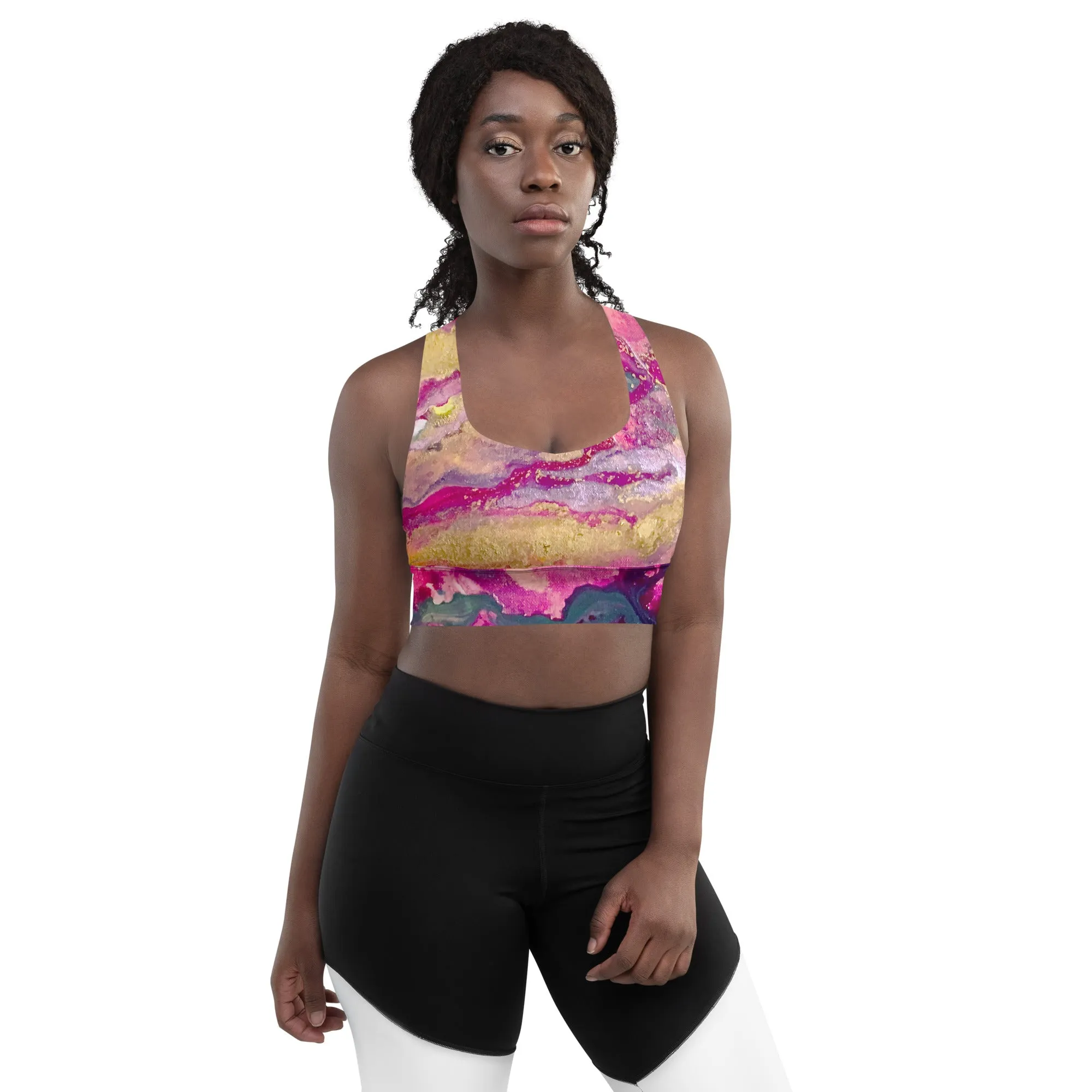 Longline sports bra, Sunrise