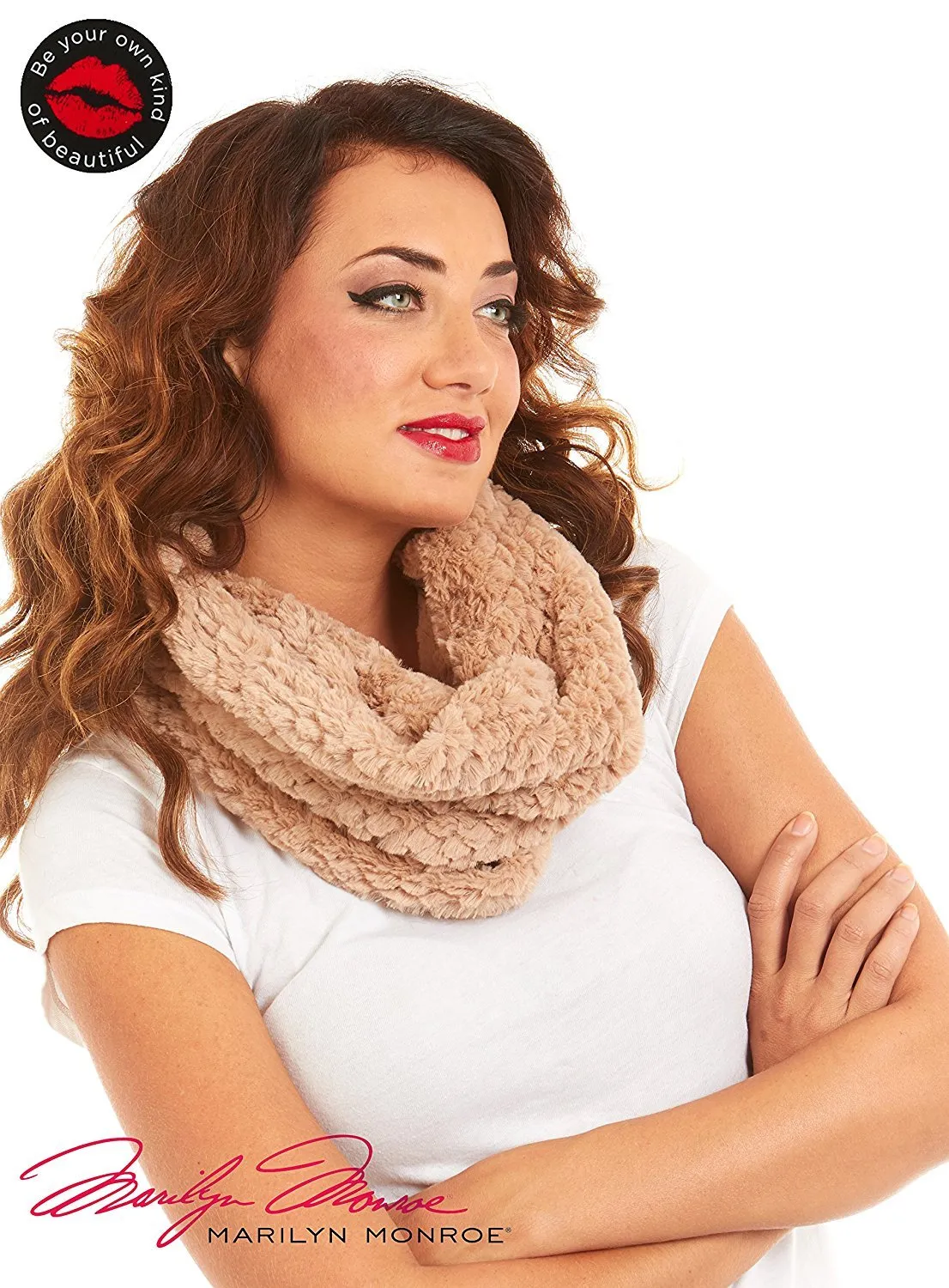 Marilyn Monroe Women Faux Fur Infinity Fashion Scarf