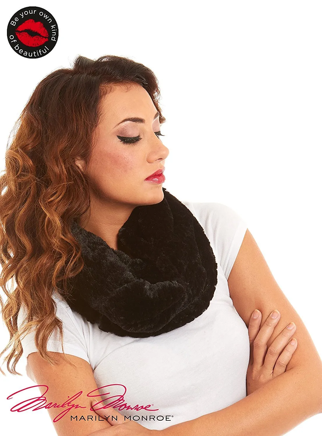 Marilyn Monroe Women Faux Fur Infinity Fashion Scarf