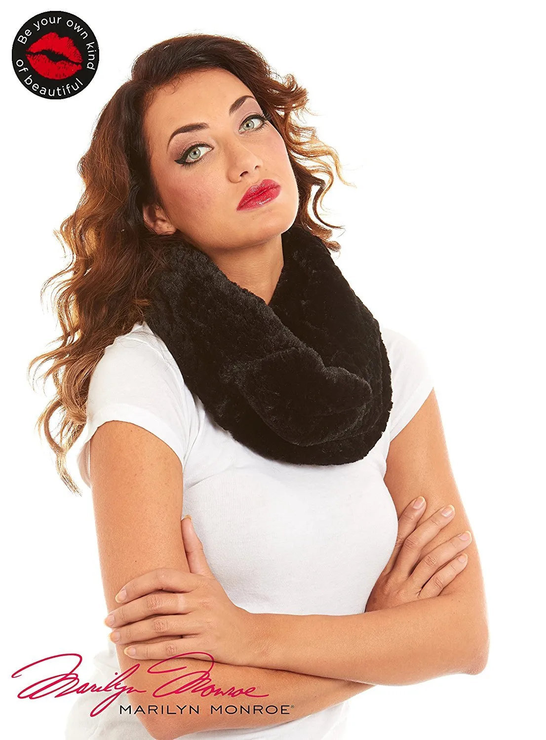 Marilyn Monroe Women Faux Fur Infinity Fashion Scarf