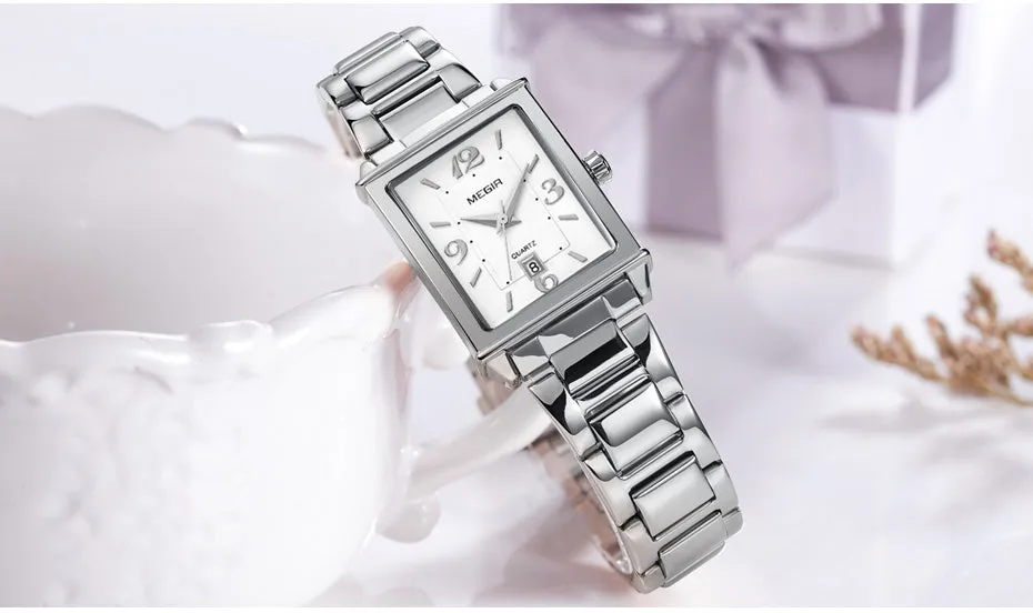 MEGIR Ladies Watches Rose Gold Luxury Women Bracelet Watch for Lovers Fashion Girl Quartz Wristwatch Clock Relogio Feminino 1079