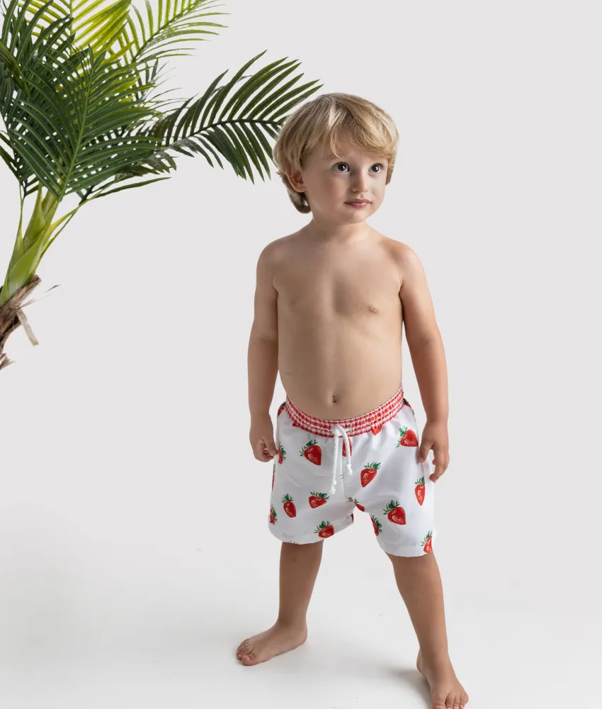 Meia Pata Strawberries Swimming Shorts