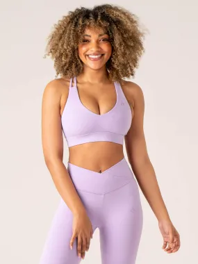 Momentum V-Neck Sports Bra - Lavender